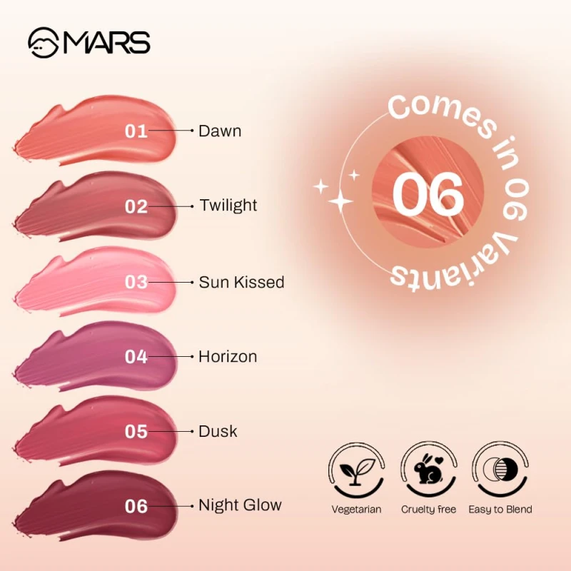 MARS Liquid Blush Hour (12 ml) (04-HORIZON) | Dewy-Matte Finish | Highly Pigmented | Lightweight & Long-Lasting Formula | Effortless Application thumbnail 7